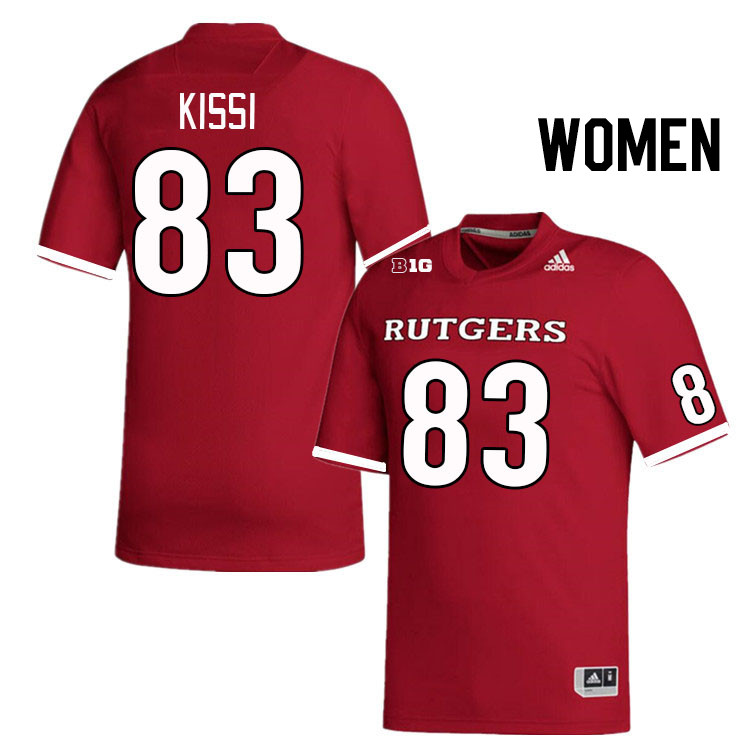 Women #83 Bryce Kissi Rutgers Scarlet Knights College Football Jerseys Stitched Sale-Scarlet